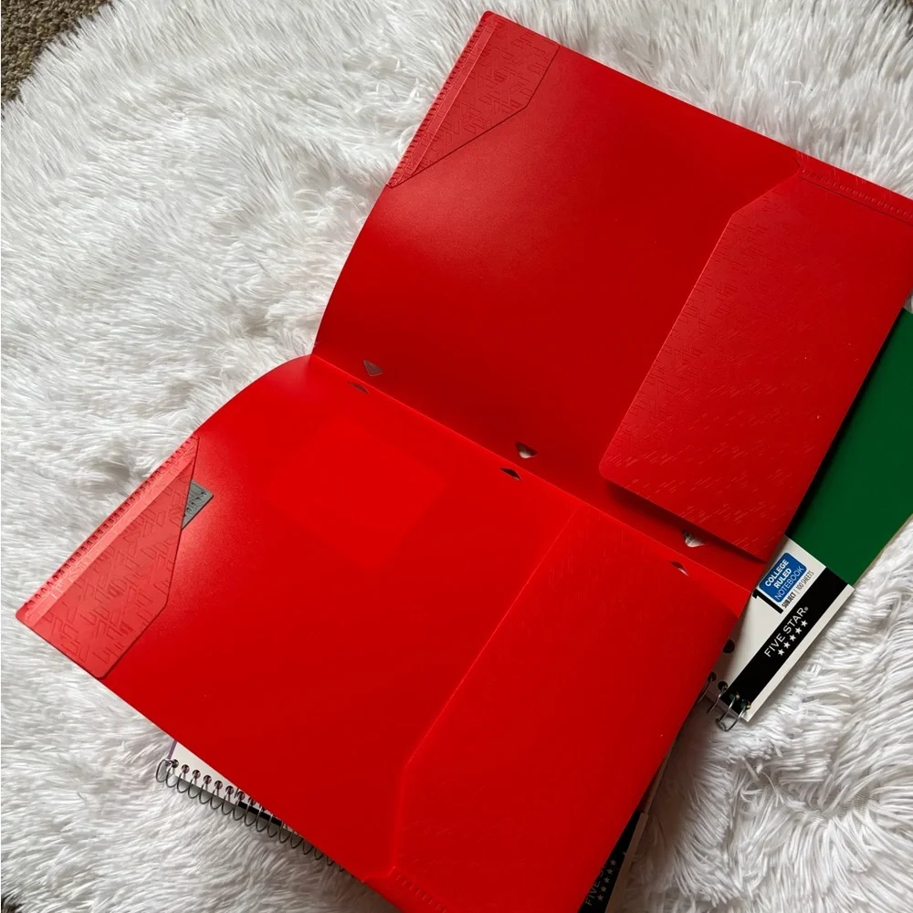 Five‎ Star College Ruled 1 Subject Notebooks Set of 2 & 1 Five Star Folder New